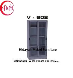 Lemari Arsip Pintu Sliding Kaca V HM VG 602 Bandung