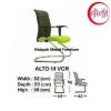 Kursi Kantor Hadap Staff/Sekertaris Ind HM Alto III VCR Bandung